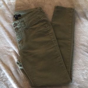 Fire Los Angeles olive stretch jeans